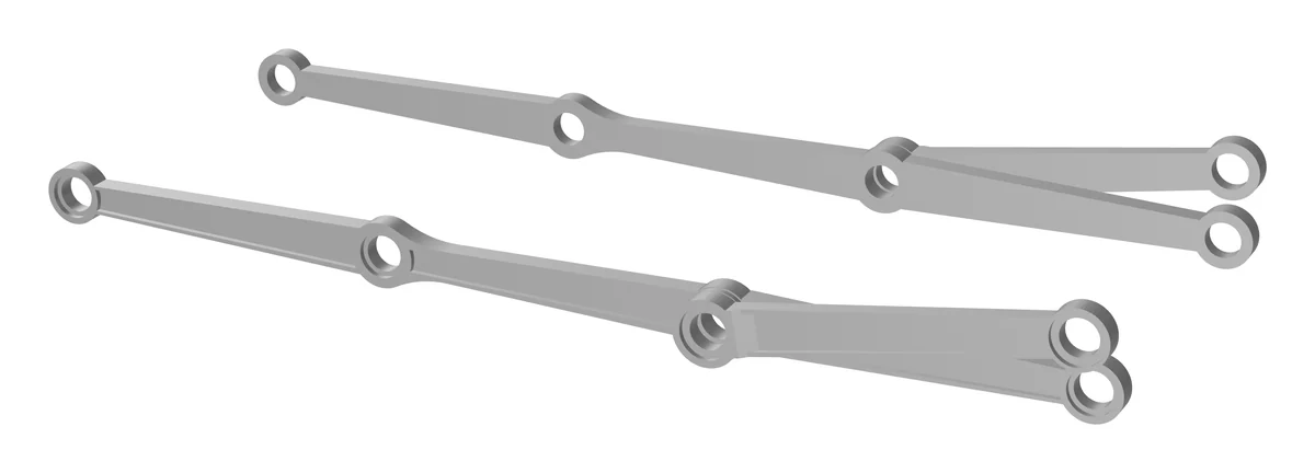 844 side and connecting rods, printed in resin